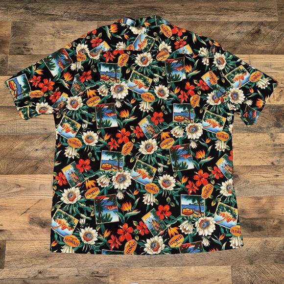 RJC Hawaiian Shirt Mens XL Cotton Short Sleeve Colorful Floral - Picture 2 of 5